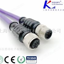 M12信號(hào)4芯5芯8芯，鈑金件線纜連接器